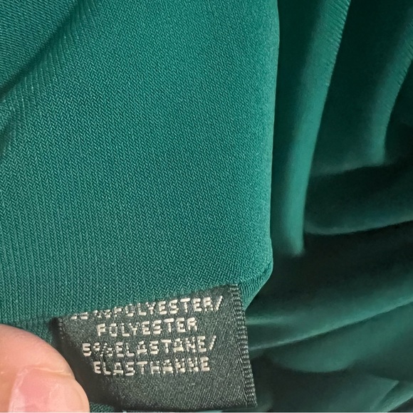 162. Lauren Ralph Lauren green floor length maxi dress sz US 12 (fits Large-14 - Picture 7 of 13